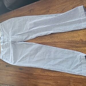 Polo by Ralph Lauren Navy and White Pinstripe Pants